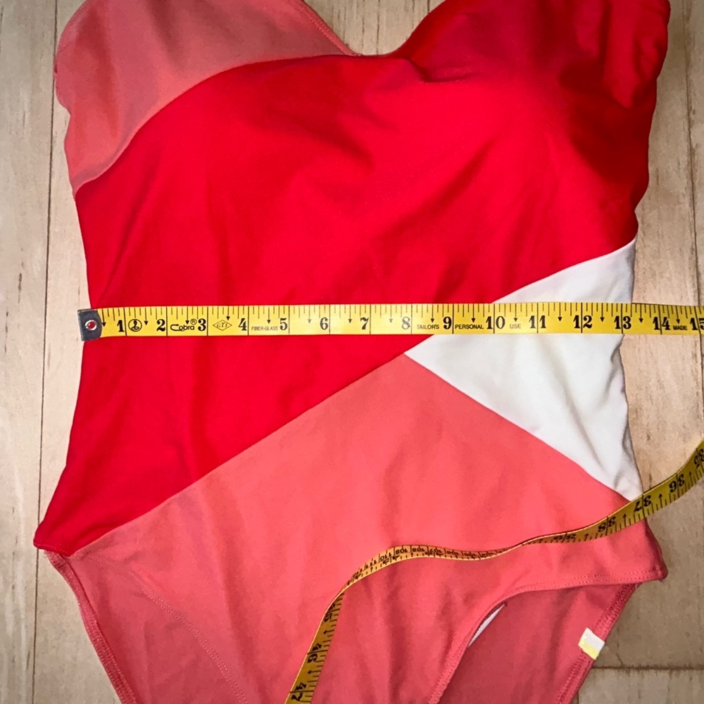 Summersalt The Marina Colorblock Grapefruit & Coral One-Piece Swimsuit 12 NWOT - Picture 6 of 13